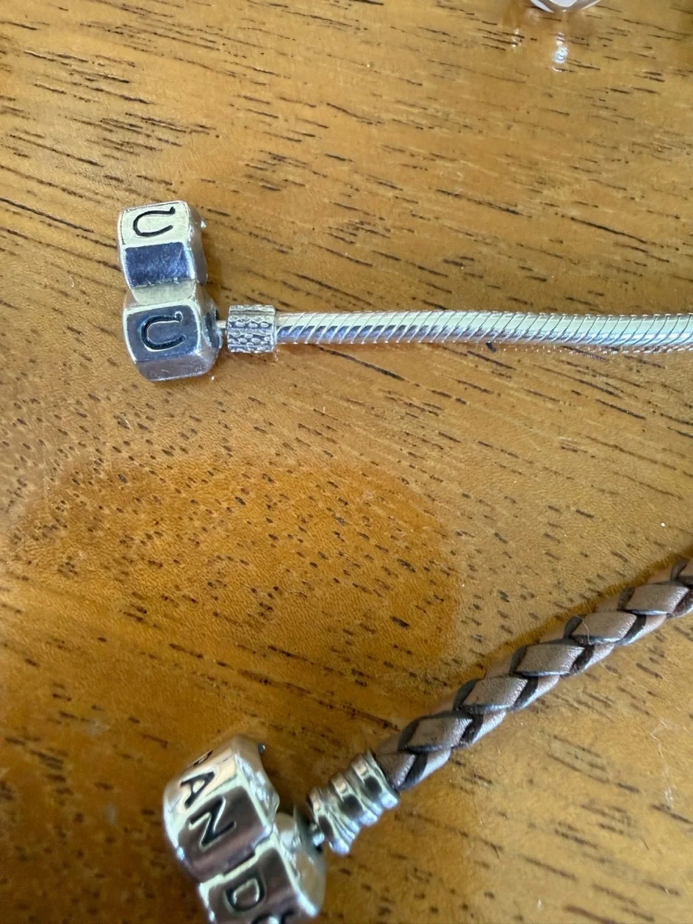 Pandora leather bracelet and Chamila Silver Charm Bracelet with charms - Picture 3 of 10